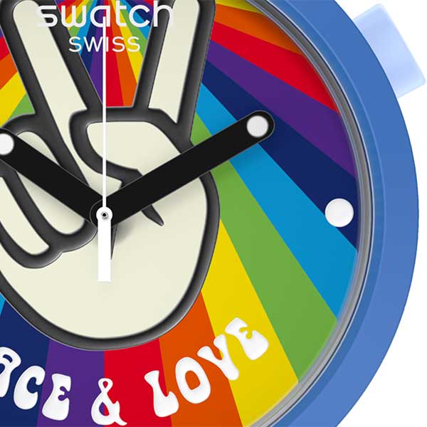 خرید ساعت سواچ مدل PEACE HAND LOVE SB03N105،خرید SB03N105،سواچ تهران